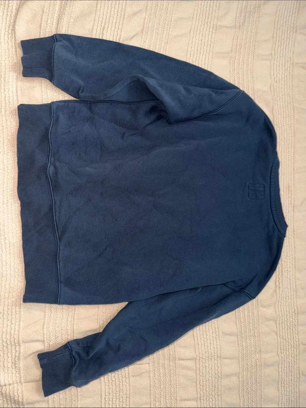 Zara Navy Blue Graphic Crewneck Sweatshirt